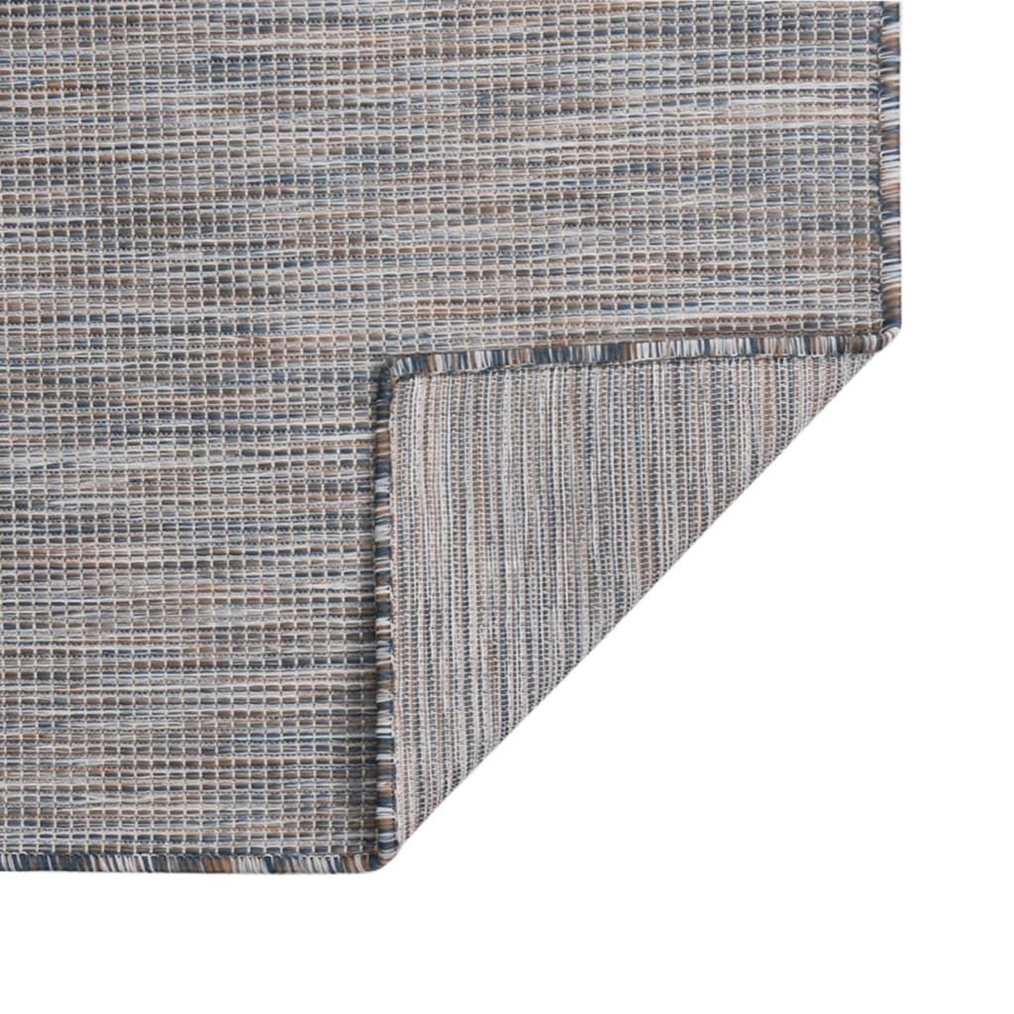 Voir la diapositive 2 : VIDAXL Tapis a tissage plat d'exterieur 80x150 cm Marron et bleu