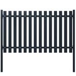 VIDAXL Panneau cloture Anthracite 174,5x100 cm Acier enduit de poudre