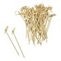 Voir la diapositive 1 : Paris Prix Lot de 50 Piques Apéritif  Boucles  12cm Naturel