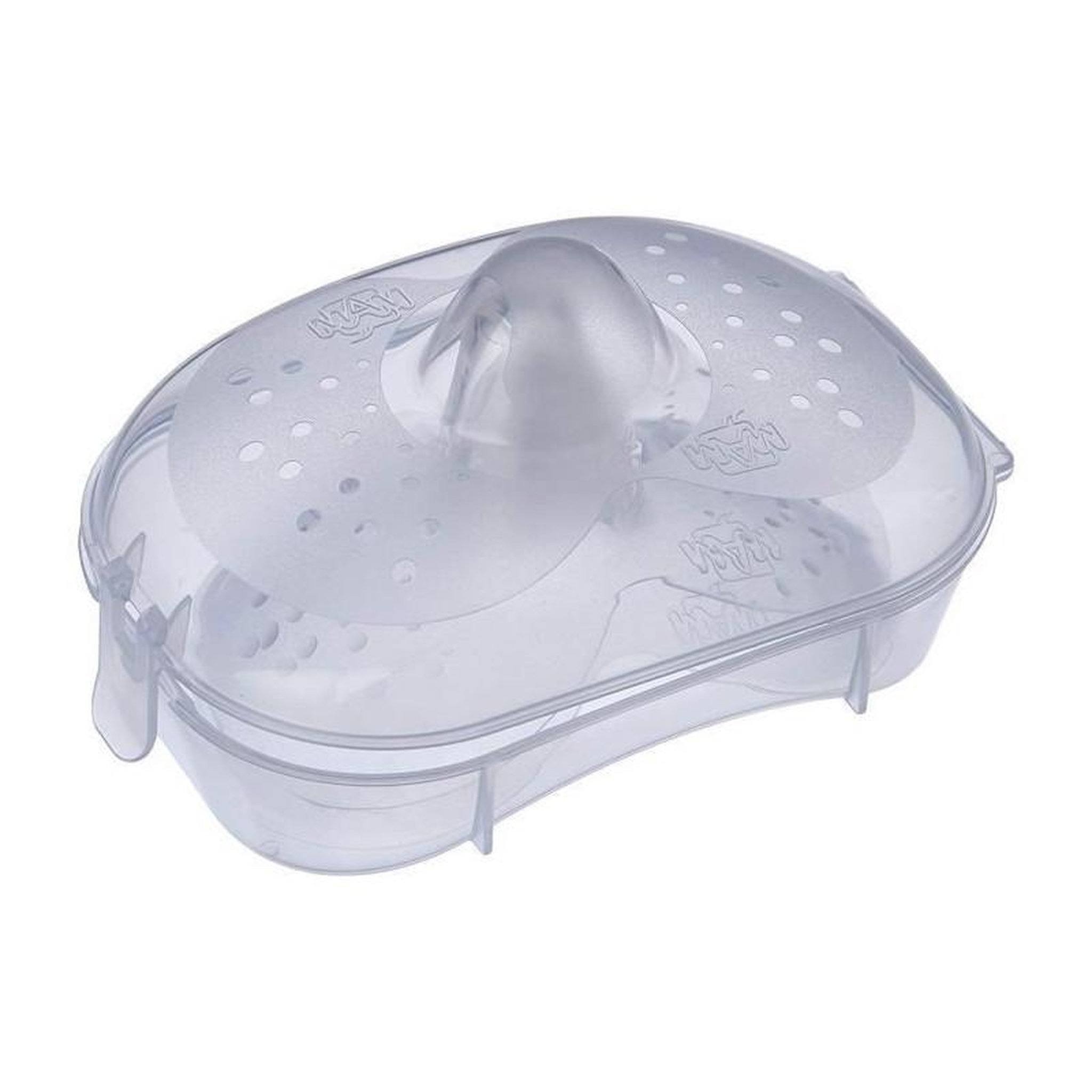 Voir la diapositive 2 : MAM MAM Bout de sein - Silicone -Taille S - Lot de 2 en boite de sterilisation - Transparent