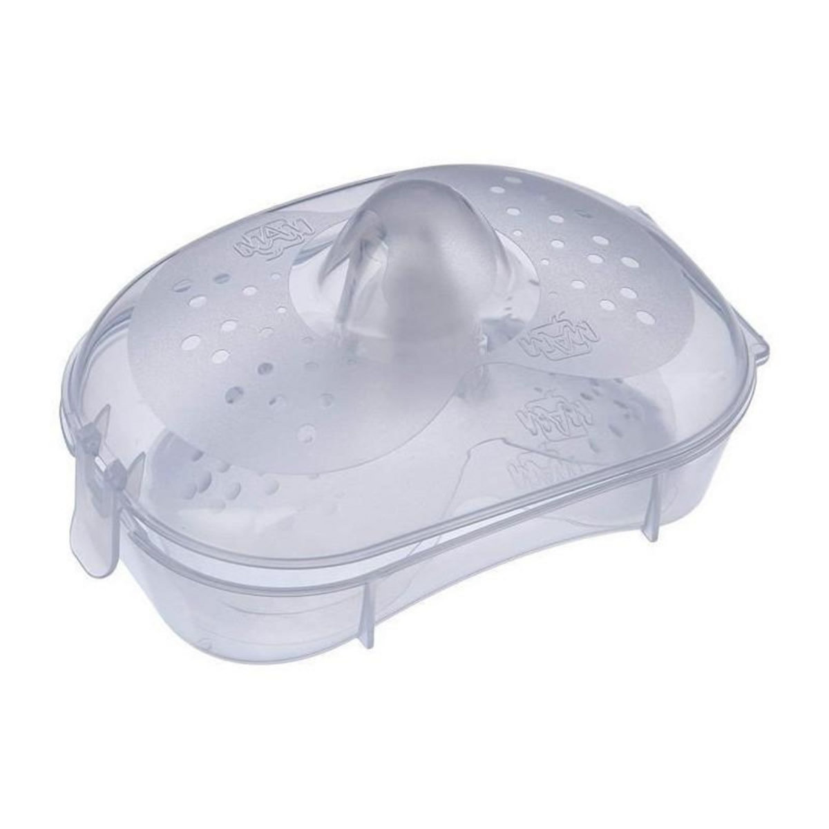 MAM MAM Bout de sein - Silicone -Taille S - Lot de 2 en boite de sterilisation - Transparent