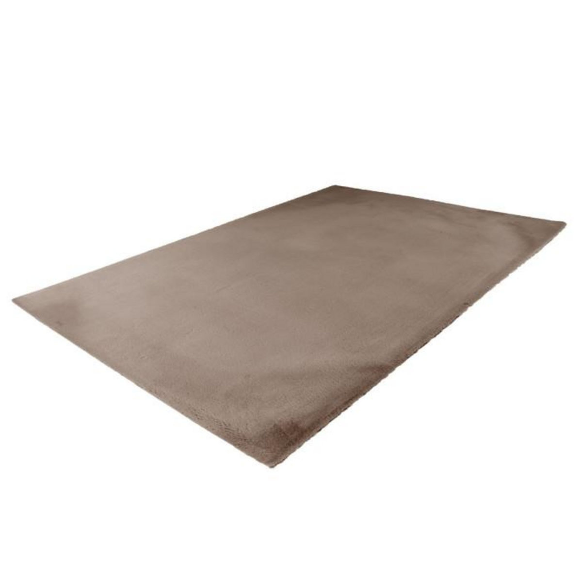Paris Prix Tapis Uni Doux à Poils Longs  Rabbit  Taupe
