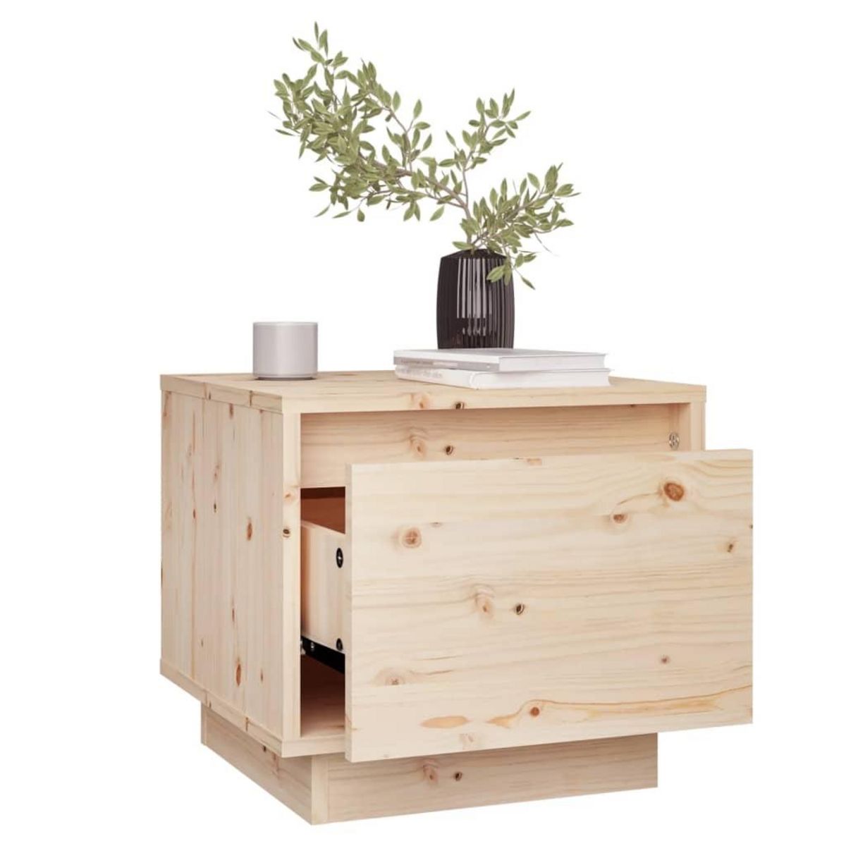 VIDAXL Table de chevet 35x34x32 cm Bois de pin solide