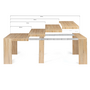 Voir la diapositive 4 : ID MARKET Table console extensible ORLANDO 10 personnes 235 cm bois façon hêtre
