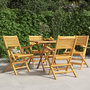 Voir la diapositive 1 : VIDAXL Chaises de jardin pliantes lot de 4 55x62x90cm bois massif teck