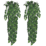 VIDAXL Plantes artificielles 2 pcs Lierre Vert 90 cm