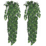 Voir la diapositive 1 : VIDAXL Plantes artificielles 2 pcs Lierre Vert 90 cm