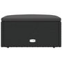 Voir la diapositive 3 : VIDAXL Tabouret de jardin avec coussin noir resine tressee