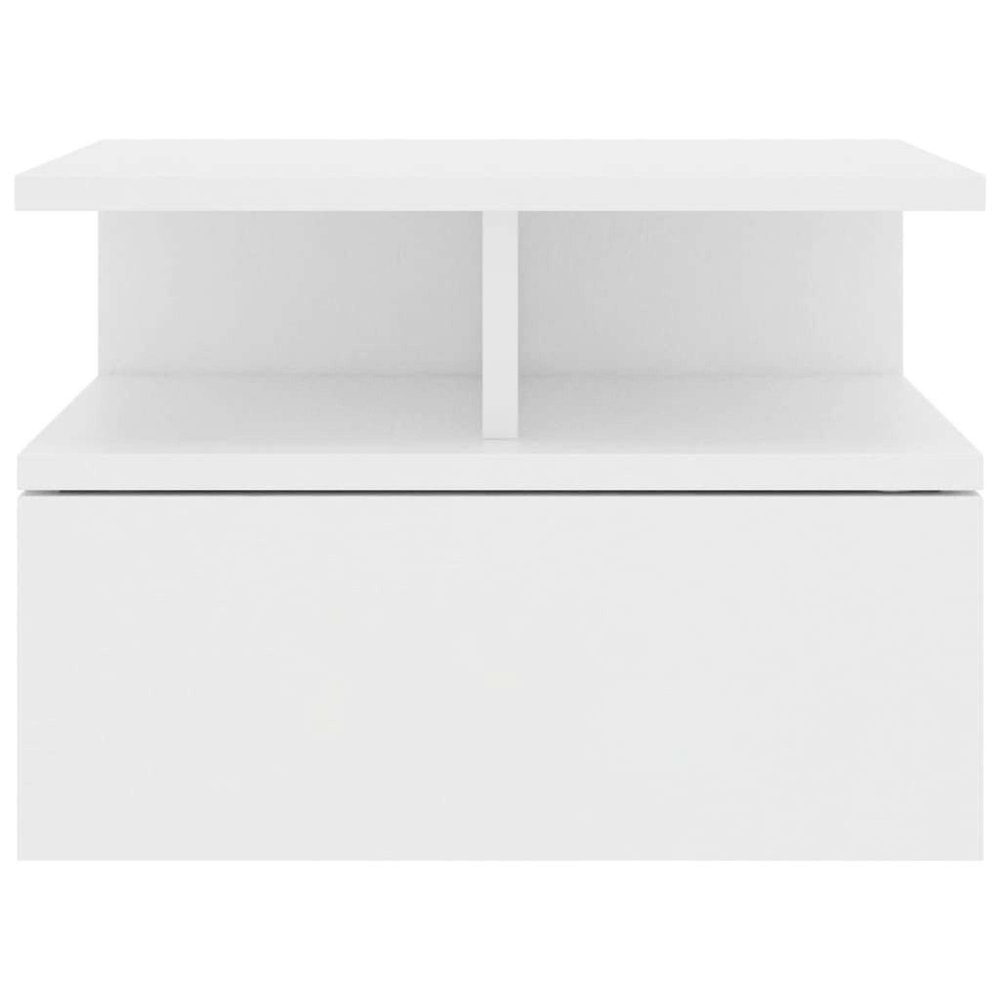 Voir la diapositive 4 : VIDAXL 800406 Tables de chevet flottantes 2 pcs Blanc Bois ingenierie