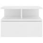Voir la diapositive 4 : VIDAXL 800406 Tables de chevet flottantes 2 pcs Blanc Bois ingenierie