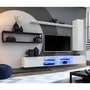 Voir la diapositive 1 : Paris Prix Ensemble Meuble TV Design  Switch IV  300cm Blanc & Noir