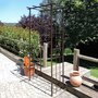 CEMONJARDIN Arche de jardin pergola en fer vieilli tubes carrés petit modèle