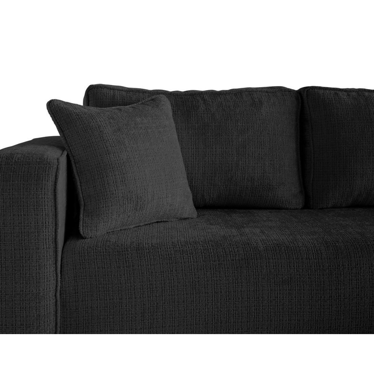 BEST MOBILIER Topaze - canapé d'angle déhoussable réversible 4 places en velours texturé