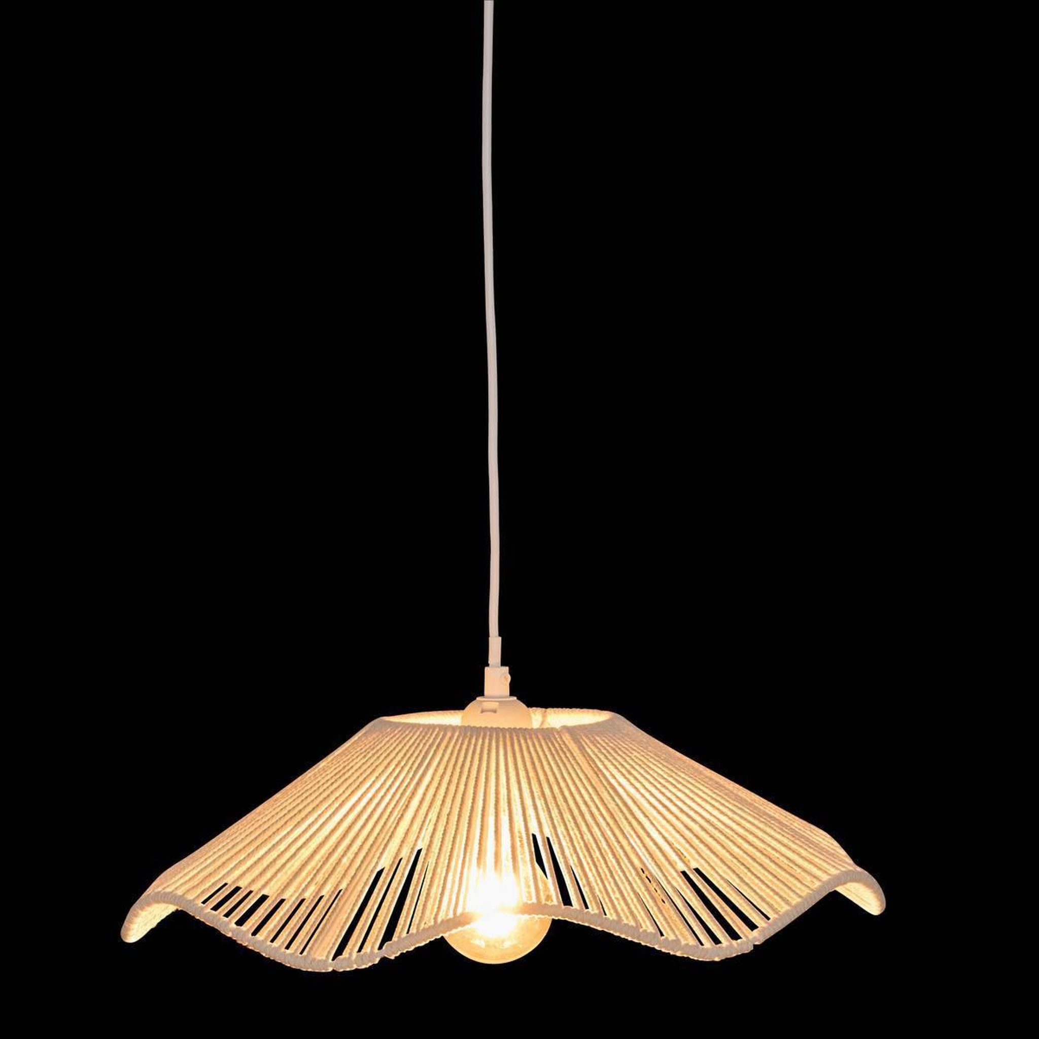 Voir la diapositive 5 : ATMOSPHERA Lampe Suspension Ondulée  Galt  38cm Blanc