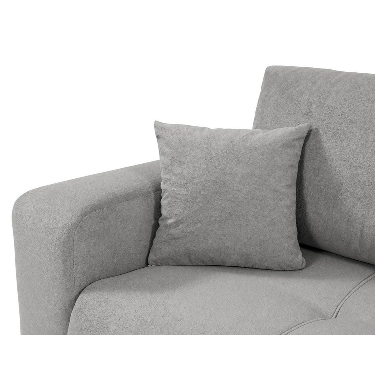 BEST MOBILIER Nicole - canapé d'angle réversible 4 places convertible avec coffre en tissu