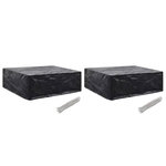 VIDAXL Housses de salon de jardin 2 pcs 8 œillets 250x210x90 cm
