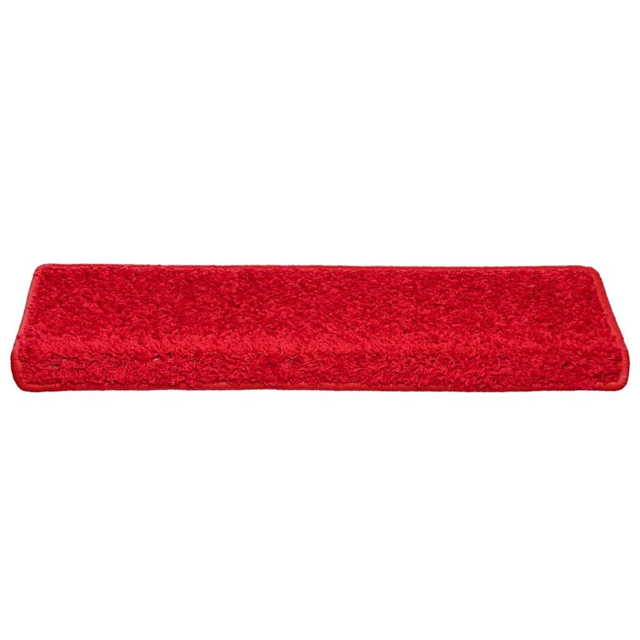 Voir la diapositive 3 : VIDAXL Tapis d'escalier 30 pcs 65x21x4 cm Rouge