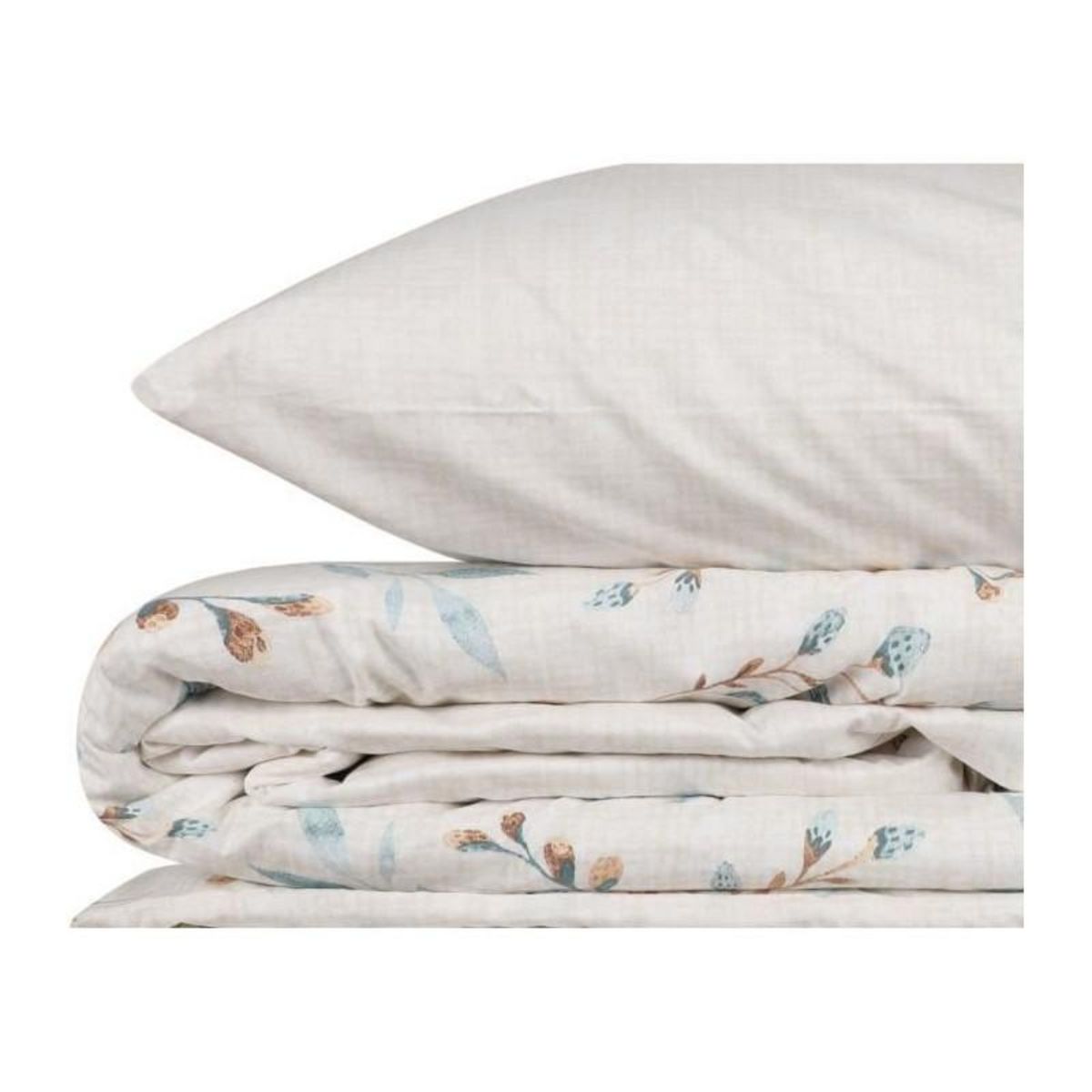 GENERIQUE Parure de lit - 129CTN62586 - 1 housse de couette 220 x 240 cm + 2 taies d'oreiller 60 x 60 cm - 100% coton ranforcé - Menthe