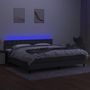 Voir la diapositive 4 : VIDAXL Sommier a lattes de lit et matelas et LED Gris fonce 200x200 cm