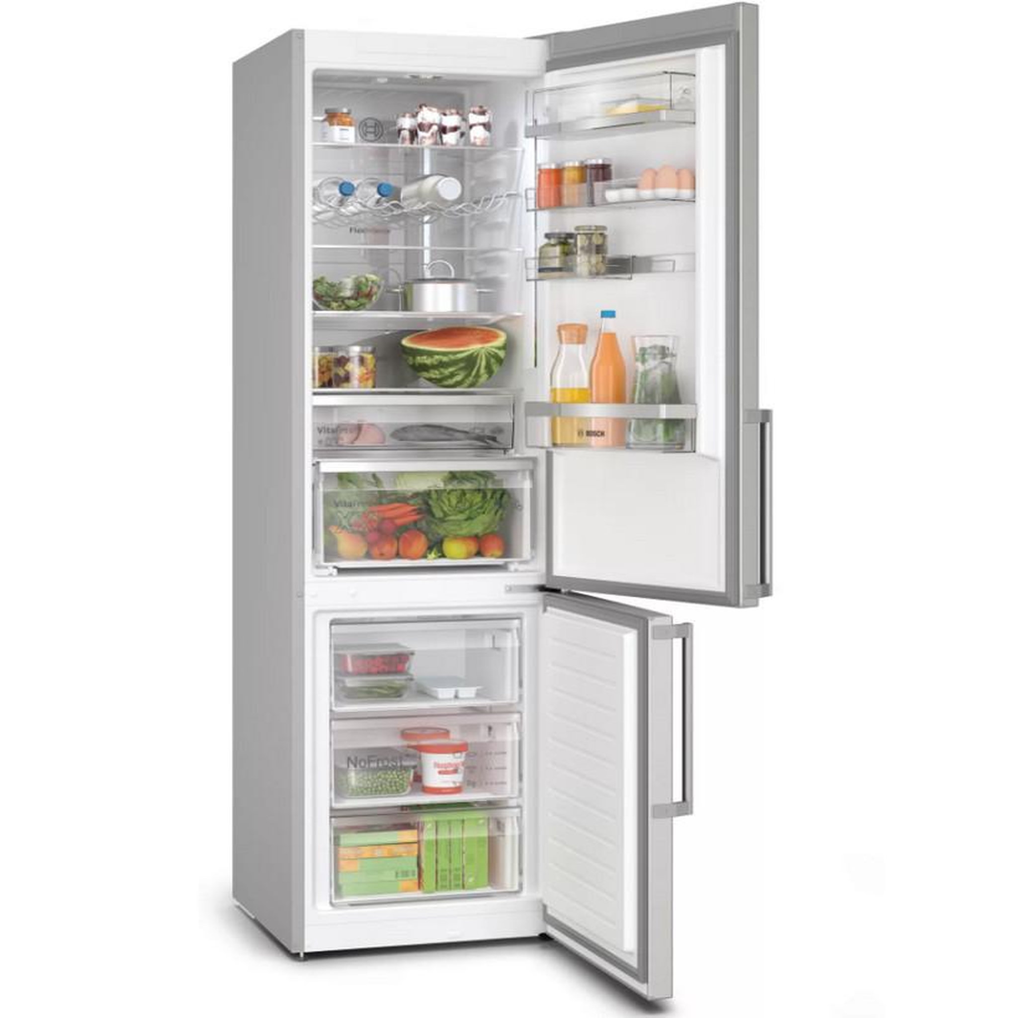 Voir la diapositive 3 : BOSCH Réfrigérateur combiné 60cm 363l no frost inox - KGN39AIBT