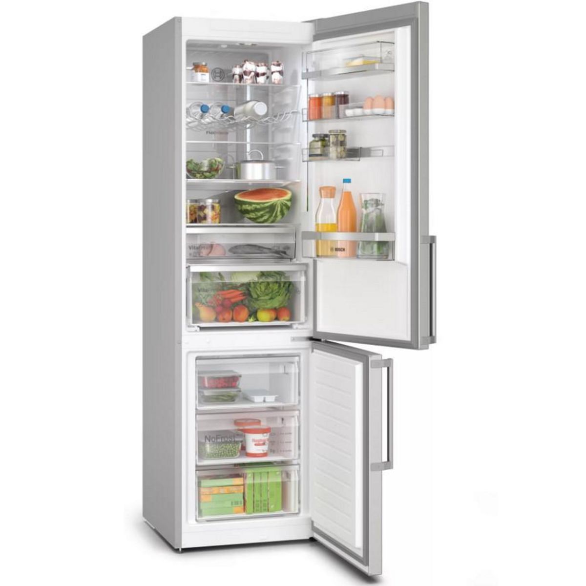 BOSCH Réfrigérateur combiné 60cm 363l no frost inox - kgn39aibt