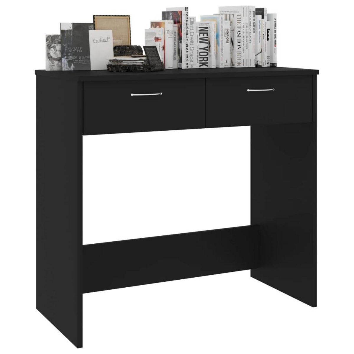 VIDAXL Bureau Noir 80x40x75 cm Agglomere
