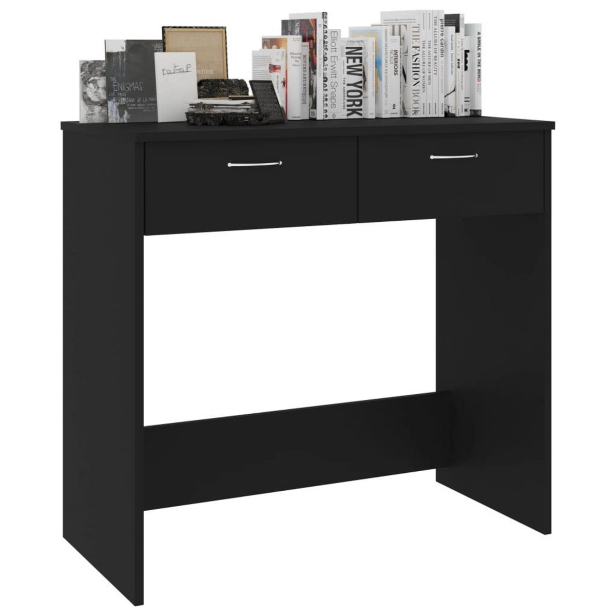 VIDAXL Bureau Noir 80x40x75 cm Agglomere