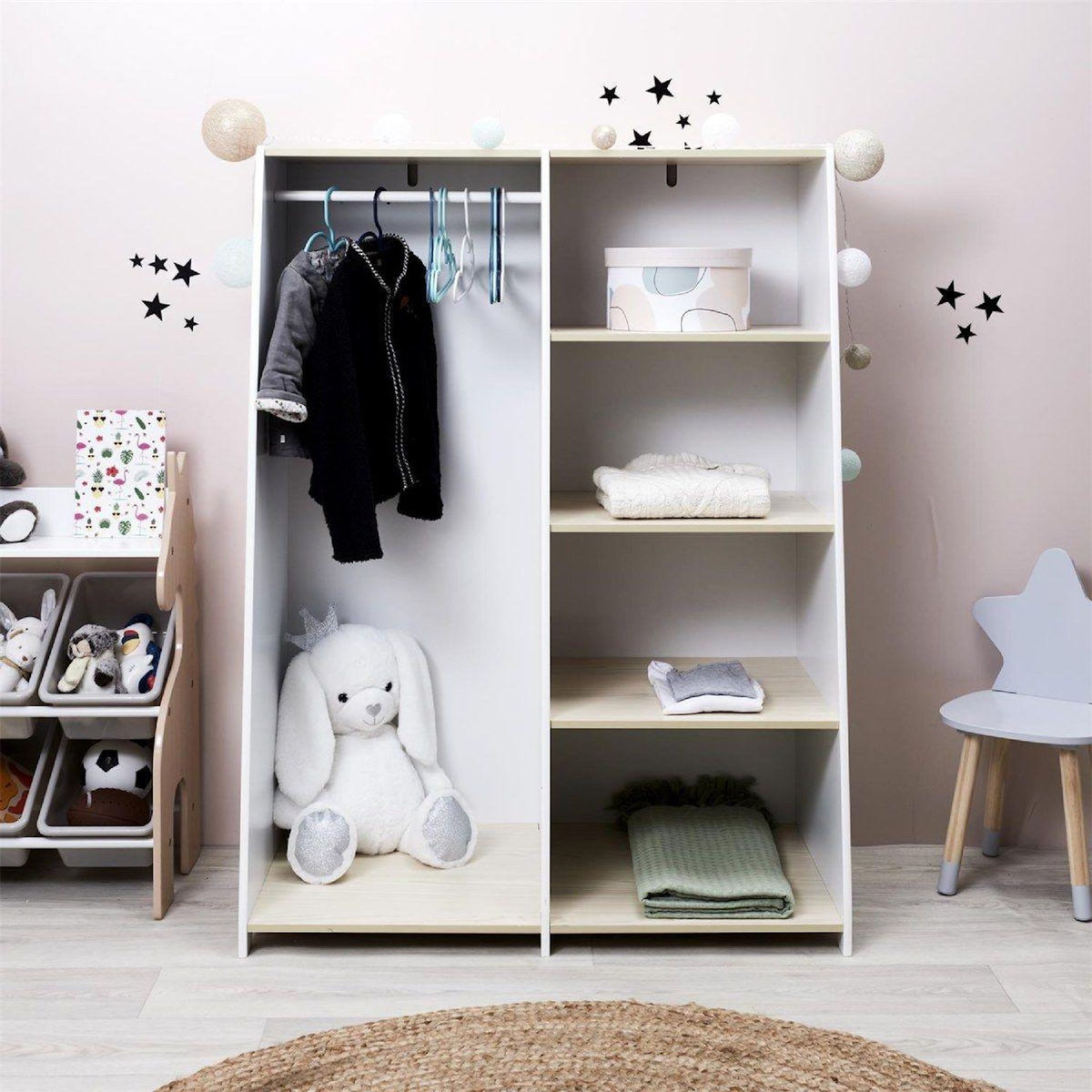 Paris Prix Armoire Penderie Enfant  Maya  120cm Blanc