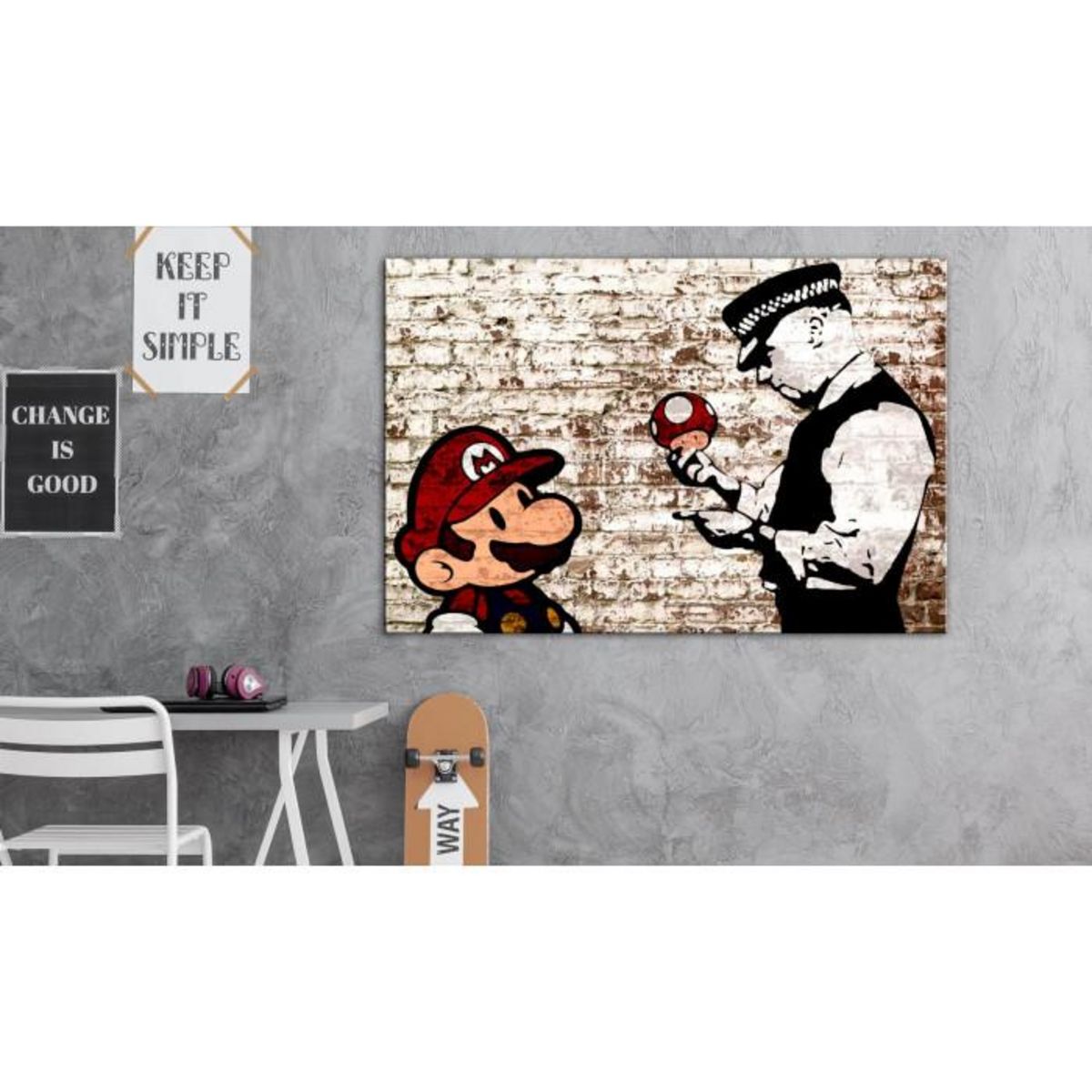 Paris Prix Tableau Imprimé  Banksy - Torn Wall