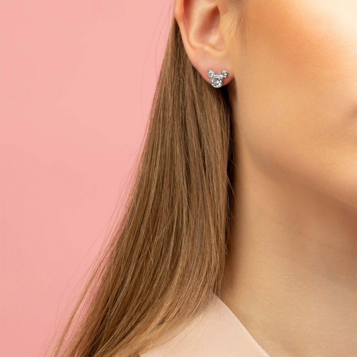 SC CRYSTAL Boucles d'oreilles Disney ornées de Cristaux scintillants -Mickey