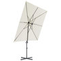 Voir la diapositive 3 : VIDAXL Parasol de jardin avec base portable sable