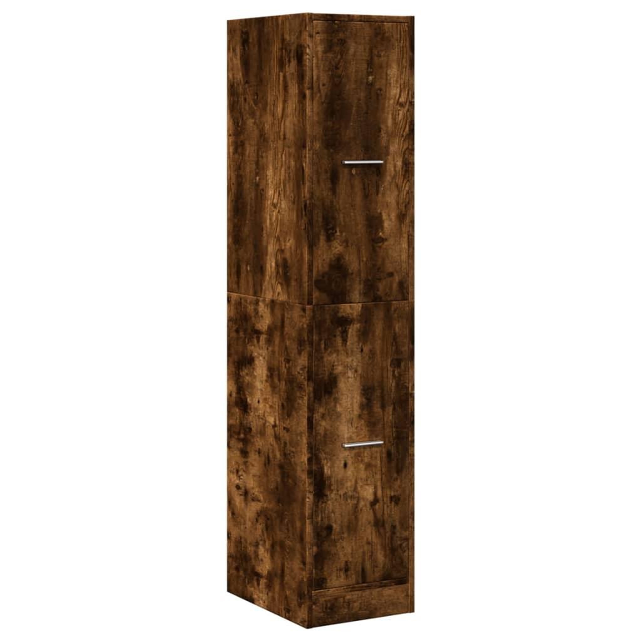 Voir la diapositive 3 : VIDAXL Armoire d'apothicaire chene fume 30x41x144,5 cm bois ingenierie