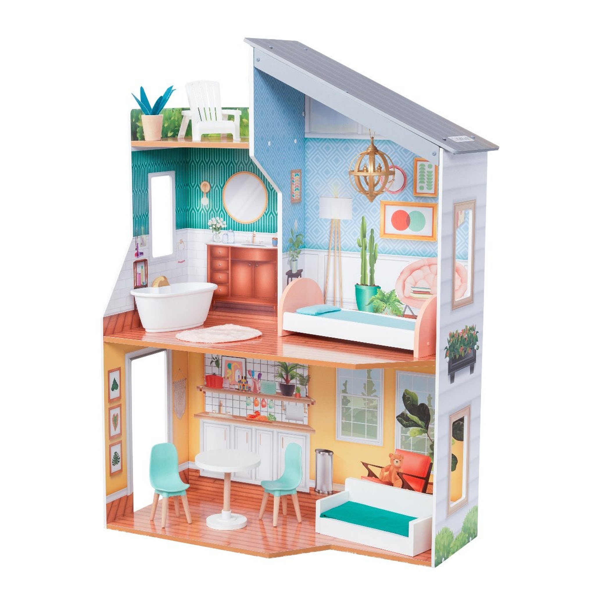 Voir la diapositive 2 : Kidkraft Maison de poupées en bois - Emily