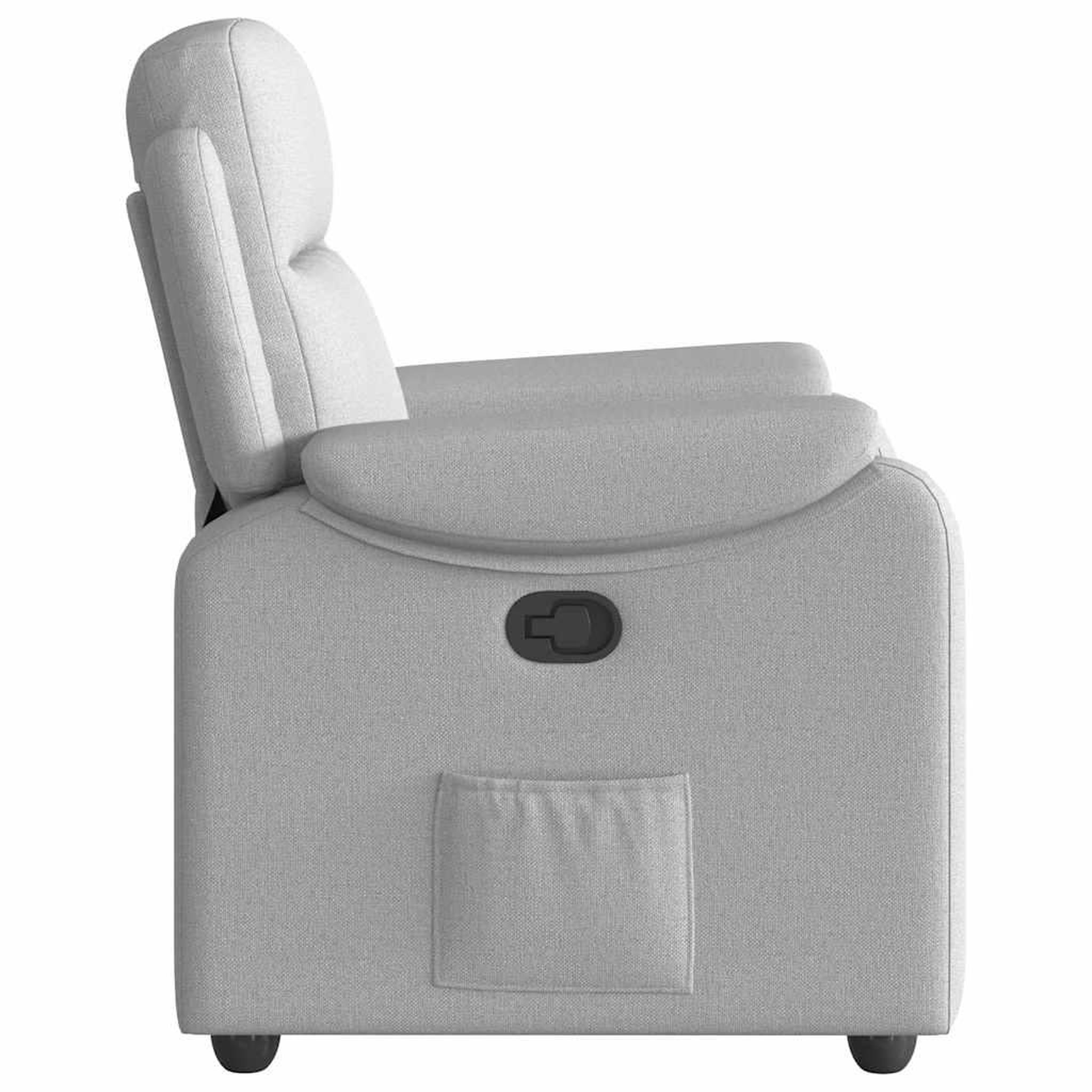 Voir la diapositive 4 : VIDAXL Fauteuil inclinable gris nuage tissu