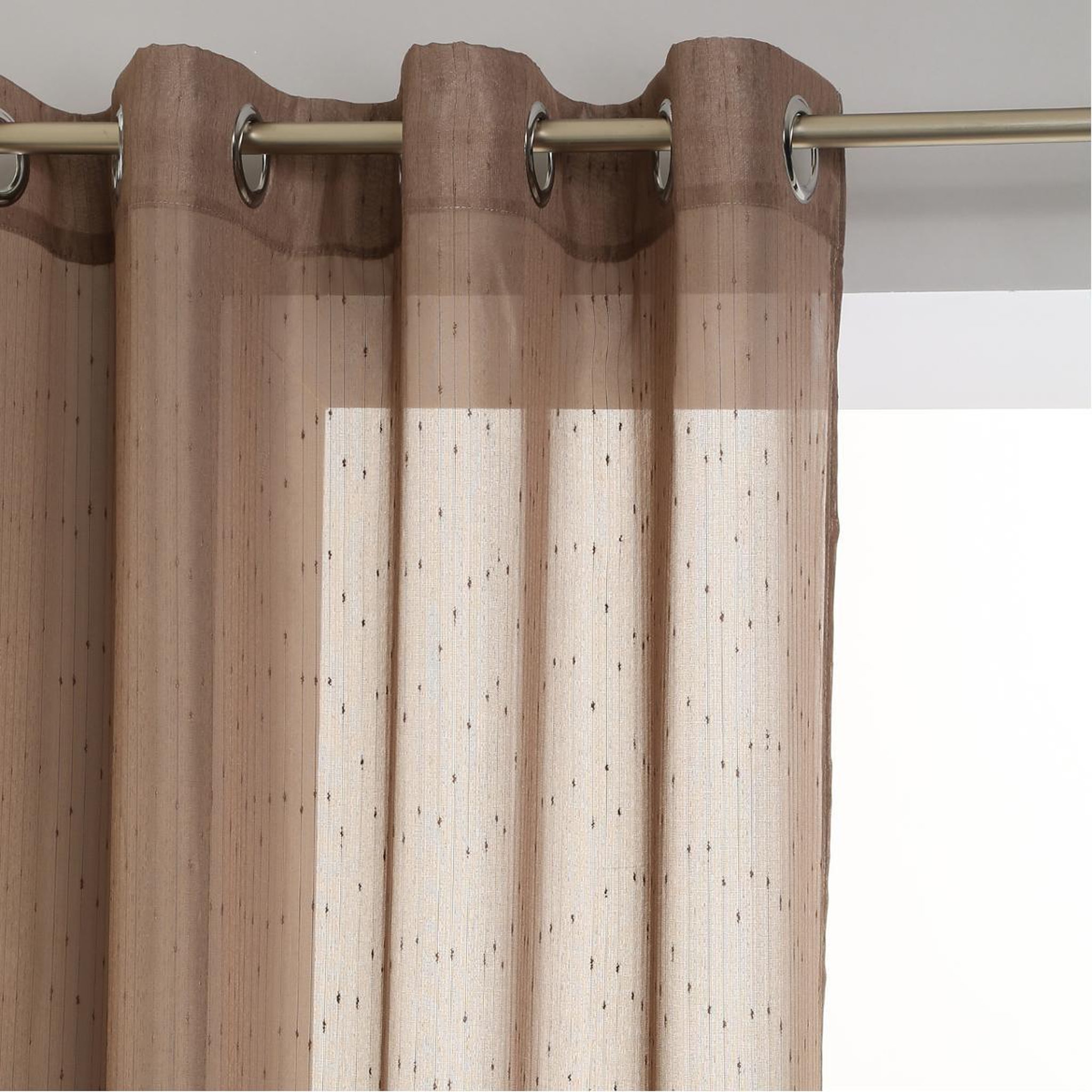 Voir la diapositive 3 : ATMOSPHERA Voilage  Rayure  140x240cm Taupe