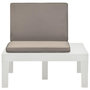 Voir la diapositive 3 : VIDAXL Chaises de salon de jardin et coussins lot de 4 Plastique Blanc
