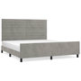 Voir la diapositive 2 : VIDAXL Cadre de lit sans matelas gris clair 160x200 cm velours