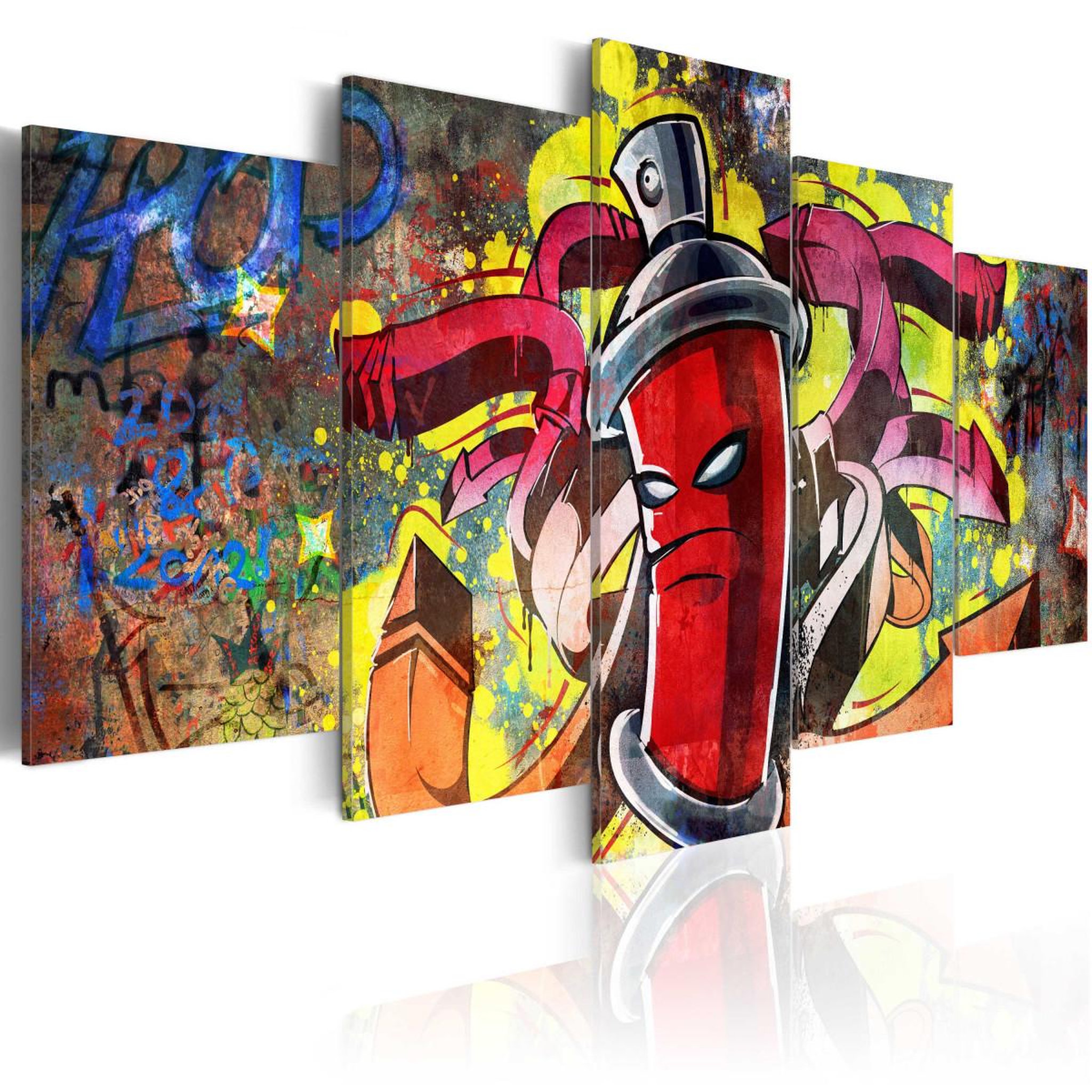 Paris Prix Tableau imprimé  angry spray can. Coloris disponibles : Multicolore
