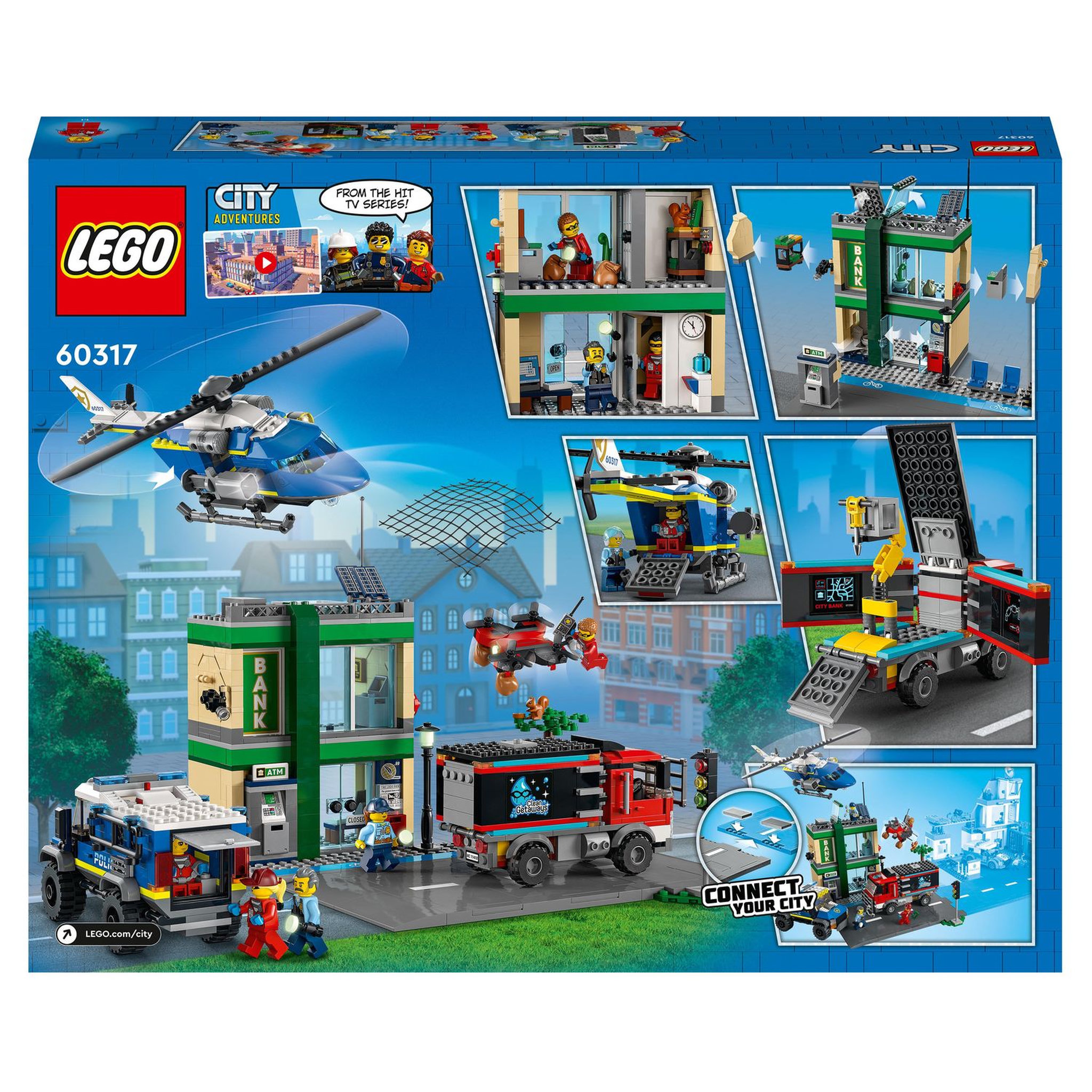 Voir la diapositive 9 : LEGO City 60317 - La course-poursuite de la police à la banque