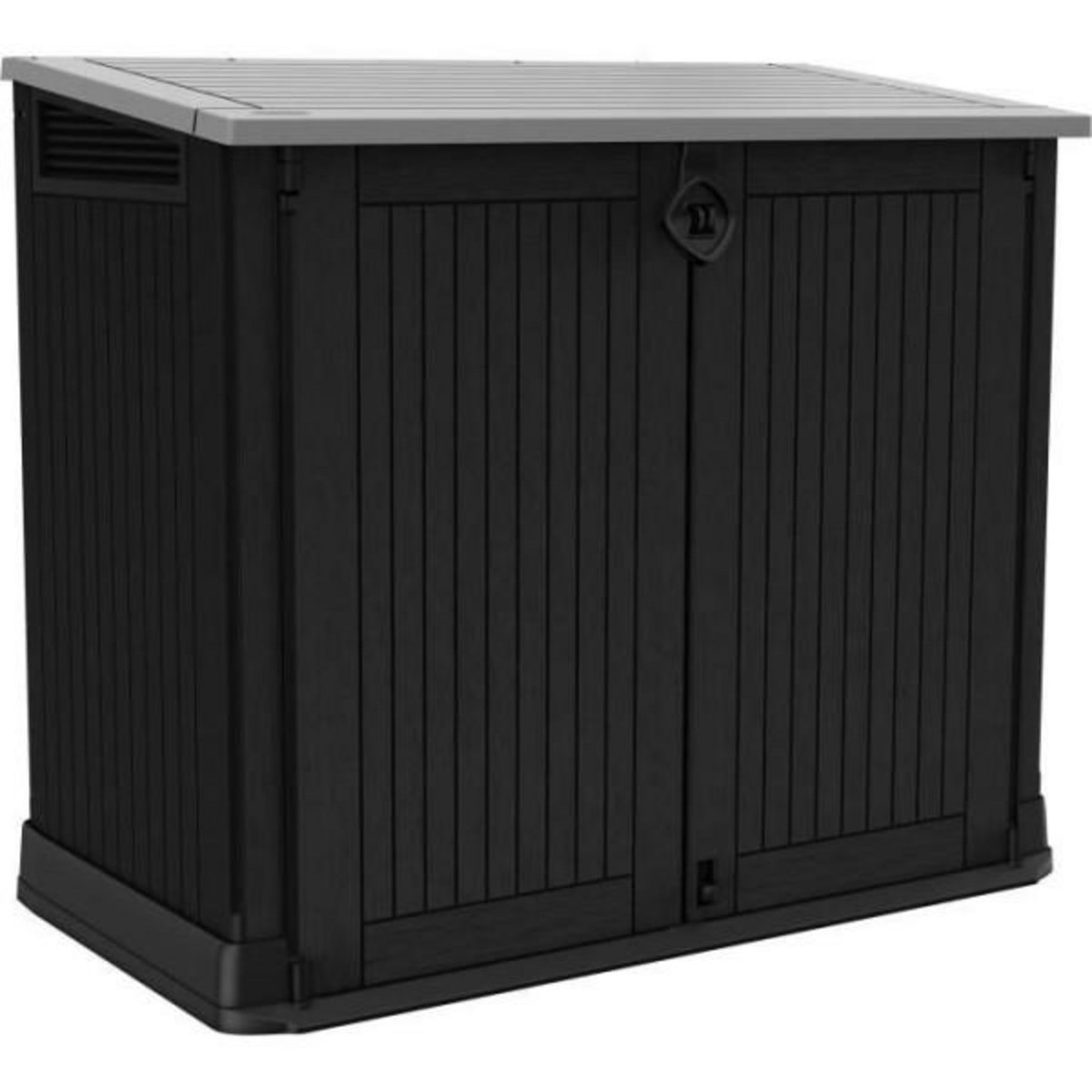 MARKET24 Coffre de rangement extérieur KETER en résine 880 litres Noir - Malle de jardin sans vérins