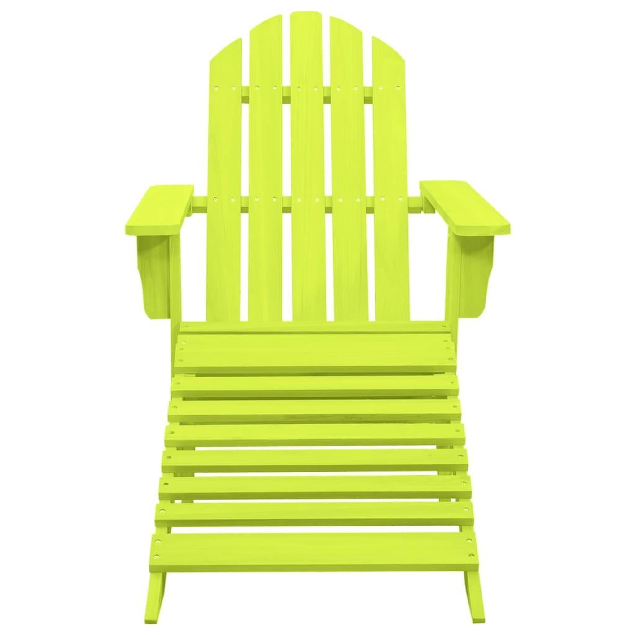 Voir la diapositive 2 : VIDAXL Chaise de jardin Adirondack avec pouf bois de sapin solide vert