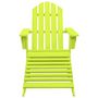 Voir la diapositive 2 : VIDAXL Chaise de jardin Adirondack avec pouf bois de sapin solide vert