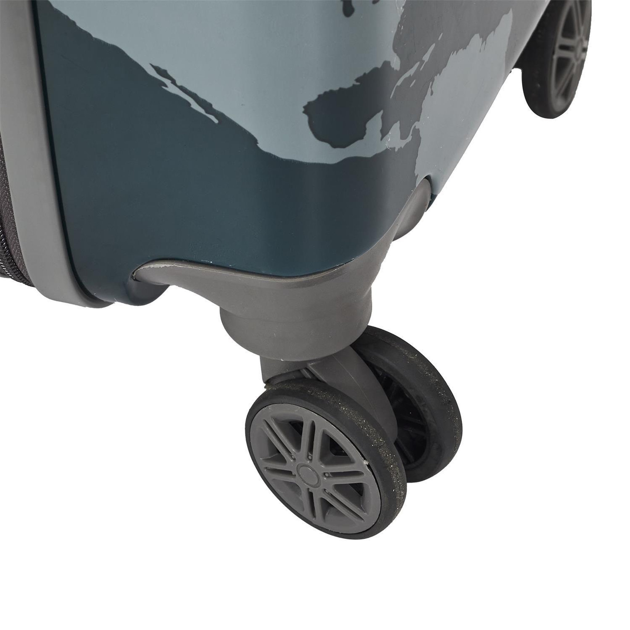 Voir la diapositive 6 : Jet lag Valise cabine carte du monde - gris