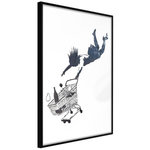 Paris Prix Affiche Murale Encadrée  Banksy Shop Until You Drop. Coloris disponibles : Noir, Jaune