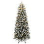 Voir la diapositive 2 : VIDAXL Sapin de Noël artificiel 300 LED et neige floquée 240 cm
