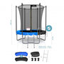 Voir la diapositive 2 : JUMP4FUN Trampoline extérieur Classique ø185 cm- 6FT- Filet intérieur, Matelas de protection réversible et Echelle