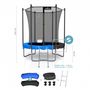 Voir la diapositive 2 : JUMP4FUN Trampoline extérieur Classique ø185 cm- 6FT- Filet intérieur, Matelas de protection réversible et Echelle