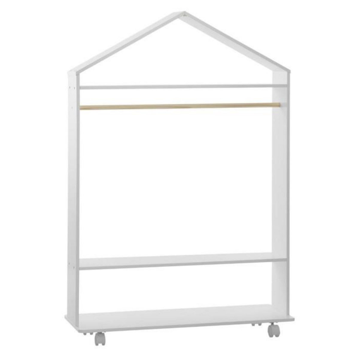 Atmosphera Kids Penderie à Roulettes Enfant  Brad  120cm Blanc