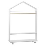 Atmosphera Kids Penderie à Roulettes Enfant  Brad  120cm Blanc