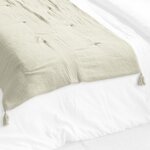 Home collection Edredon 100% gaze de coton. Coloris disponibles : Vert